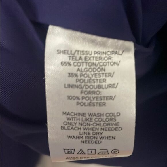 Ann Taylor Cotton Blend Tweed Purple Cropped Jacket - Picture 4 of 5